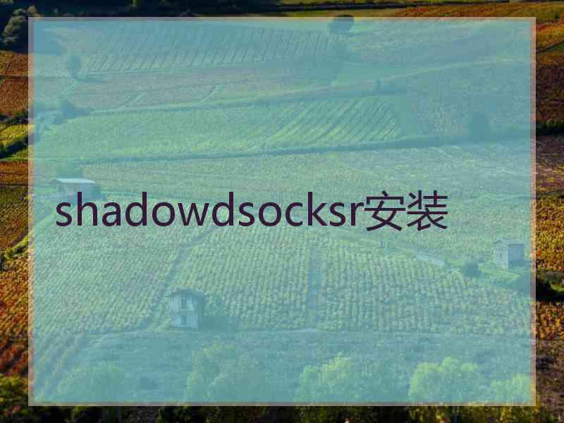 shadowdsocksr安装