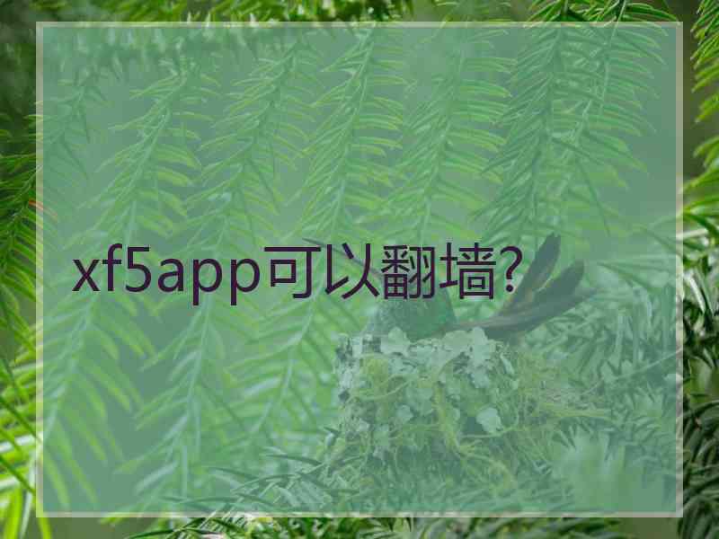 xf5app可以翻墙?