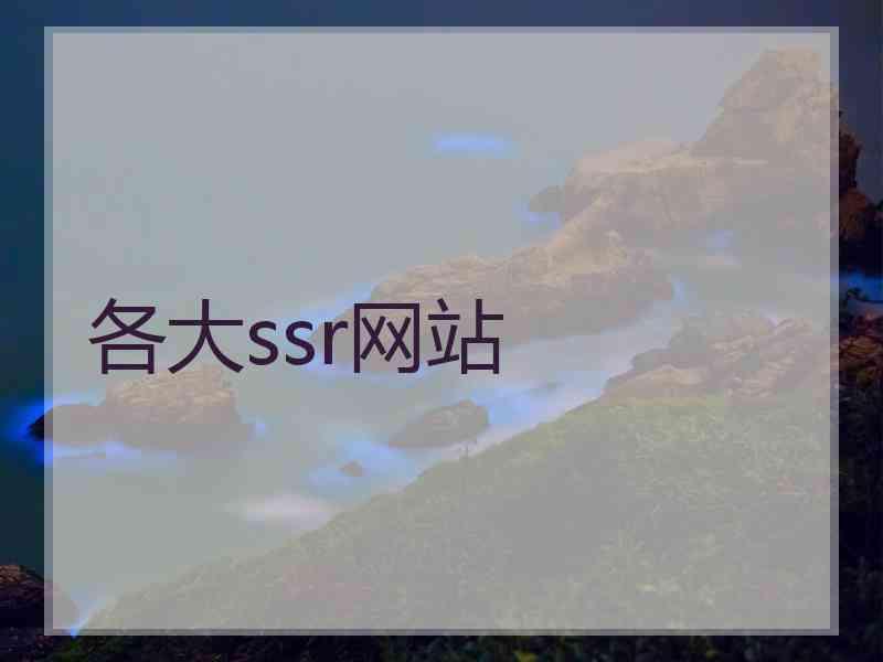 各大ssr网站