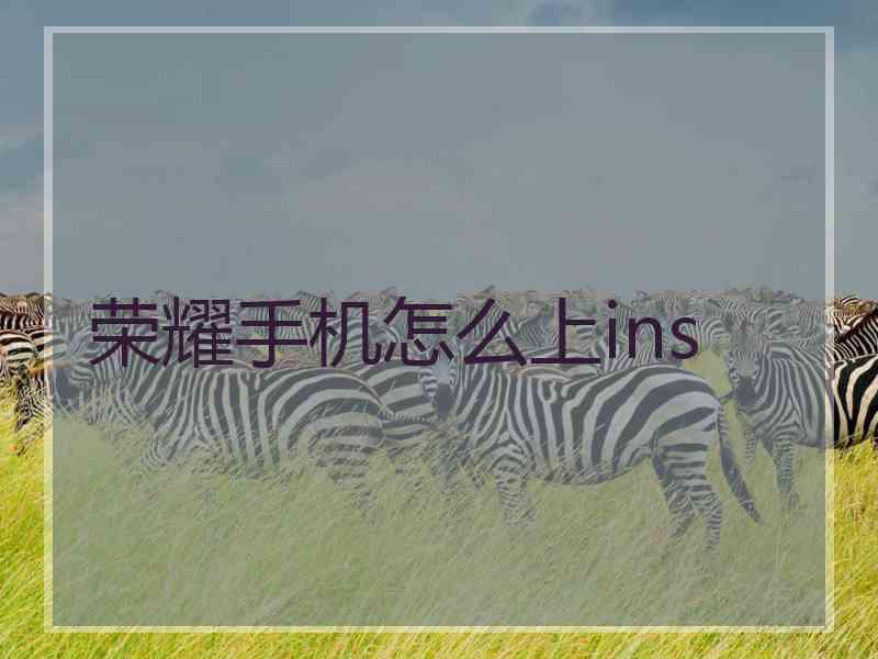 荣耀手机怎么上ins