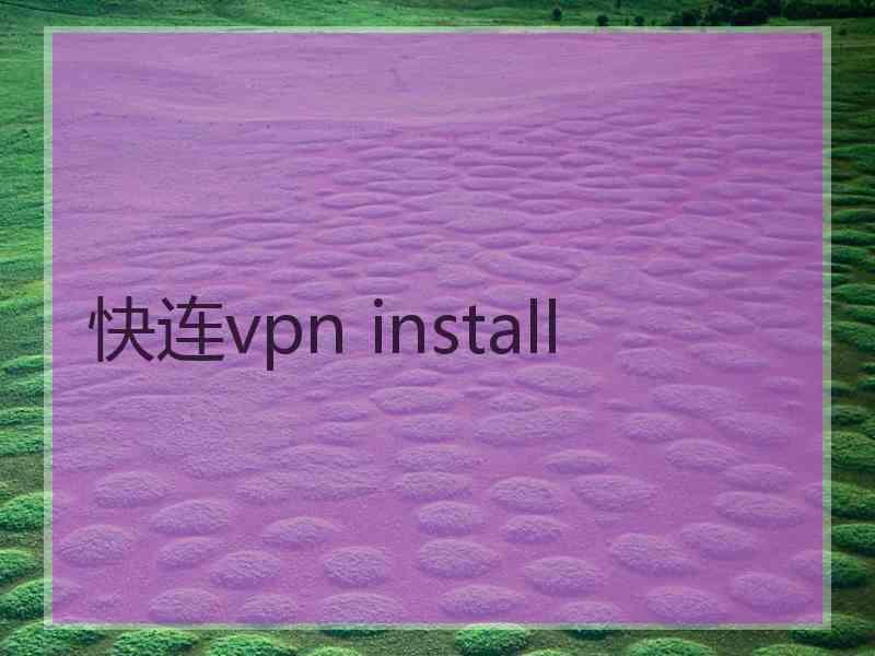 快连vpn install