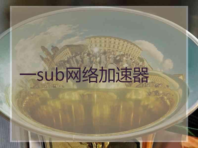 一sub网络加速器