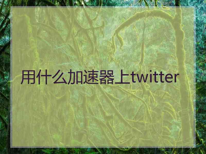 用什么加速器上twitter